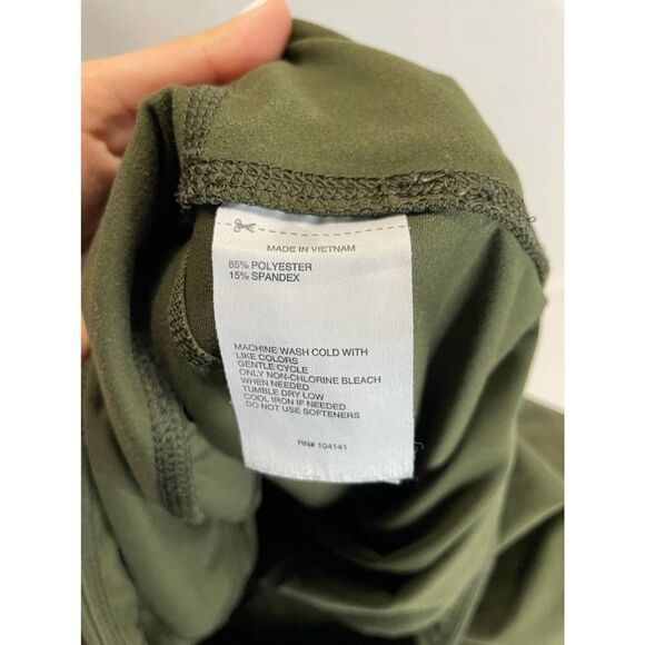DSG Dark Green Hunter Olive Cropped Leggings Womens Size Medium - Picture 4 of 7